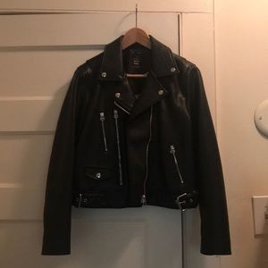 Zara faux leather biker jacket